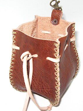 Viking Leather pouch, bushcraft pouch, Drawstring pouch, Medicine Bag